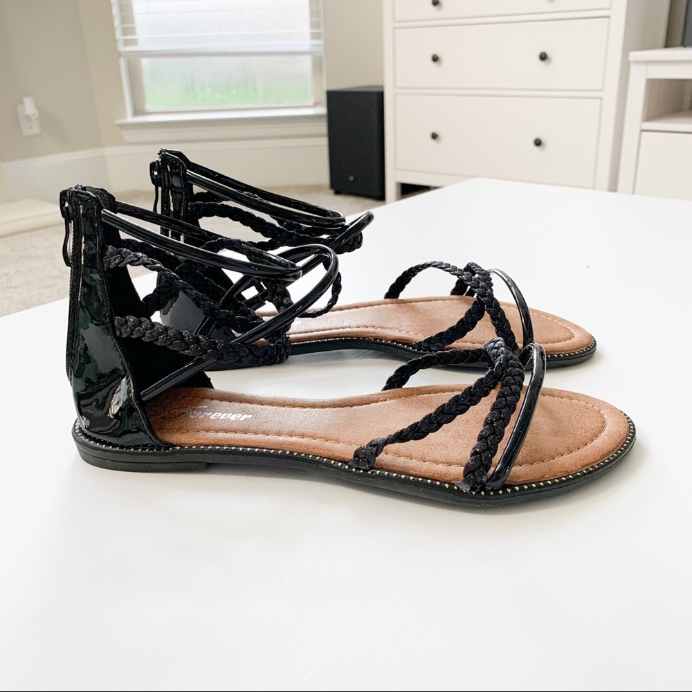 Forever Black Strappy Sandal Serena-26